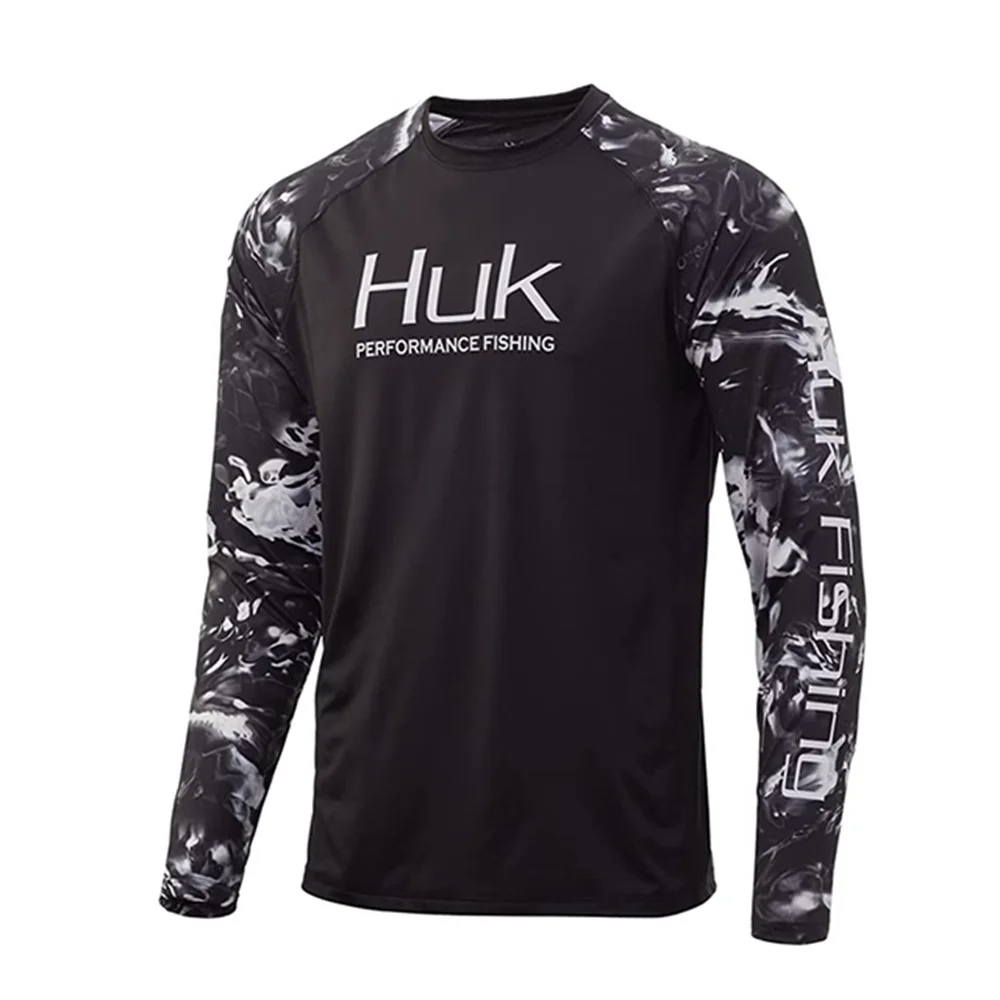 HUK Sun Protection Clothing Lightweight Fishing Shirt Fishing Hoodie Long  sleeves Shirt for Men Quick Dry