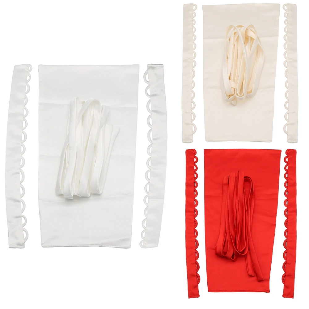 4 Stks/set Trouwjurk Rits Vervanging Verstelbare Corset Terug Kit Lace-Up Satijnen Lint Banden Voor Avondjurk Bridal banket