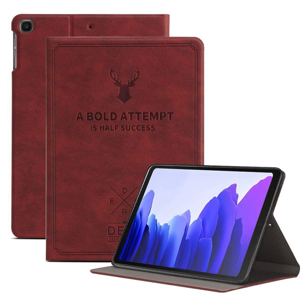 Чехол для Samsung Galaxy Tab A7 чехол планшета Lite защитный чехол-книжка с рисунком оленя A 10