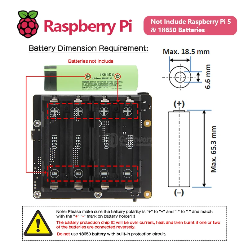 Geekworm X1202 UPS �� ���� ���� ����(Raspberry Pi 5�� 4�� 18650 ���͸� Ȧ�� ����)