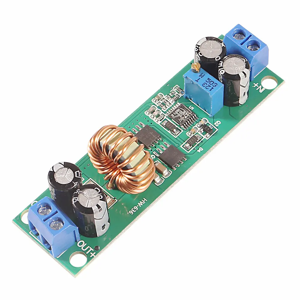 DC-DC 6.5V-60V 1.25V-30V 5A 조정 가능한 스텝 다운 벅 컨버터 모듈 전원 전압 레귤레이터 동기 정류