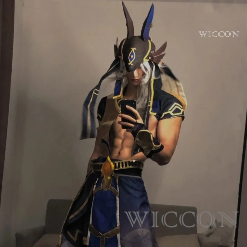 

Cyno Cosplay Outfit Anime Game Genshin Impact Cyno Cosplay Costume Men Women Wig Hat Shorts Gloves Halloween Carnival Costumes