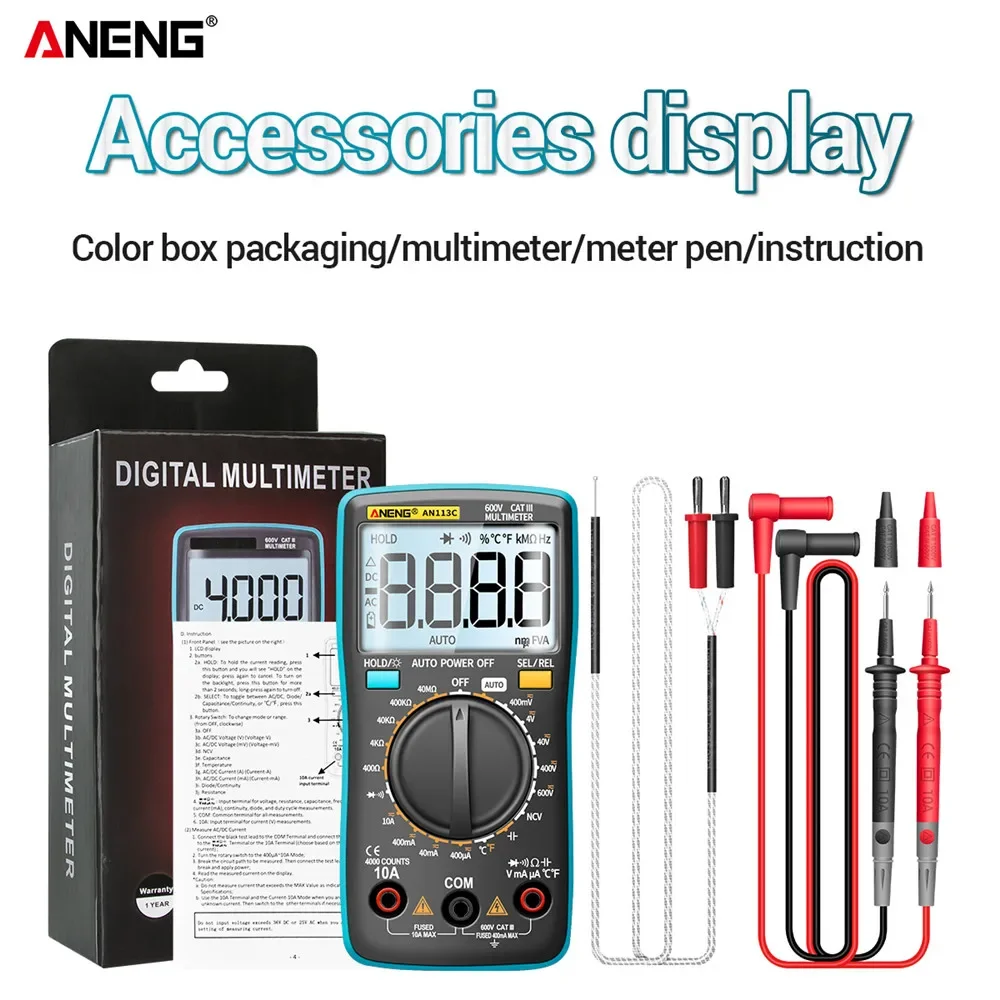 ANENG A3005 multimetro digital profesional inteligente polimetro tester  multímetros electricista multimeter multímetros digitales electricista  multimeters voltimetro comprobador de corriente metro amperimetro metro -  AliExpress