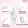WUWUVISTA 30pair Individually Packaged Disposable Nitrile Gloves New Food Grade TPE Latex Gloves Non-Slip Gloves Wax Accessories 3