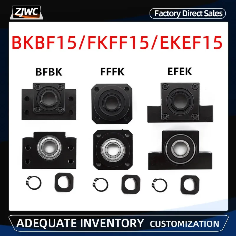 Suporte de Parafuso de Esferas para Peças Cnc Eixo Xyz Bkbf15 Bkbf15 Bkbf15 Sfu2004 Sfu2005 Sfu2010 Suporte Final 1set