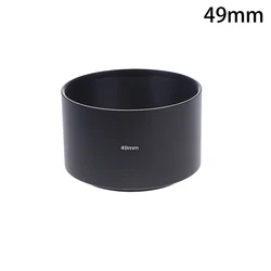 Universal Long Metal Lens Hood for Camera Lenses - Sunshade Accessory (49mm)