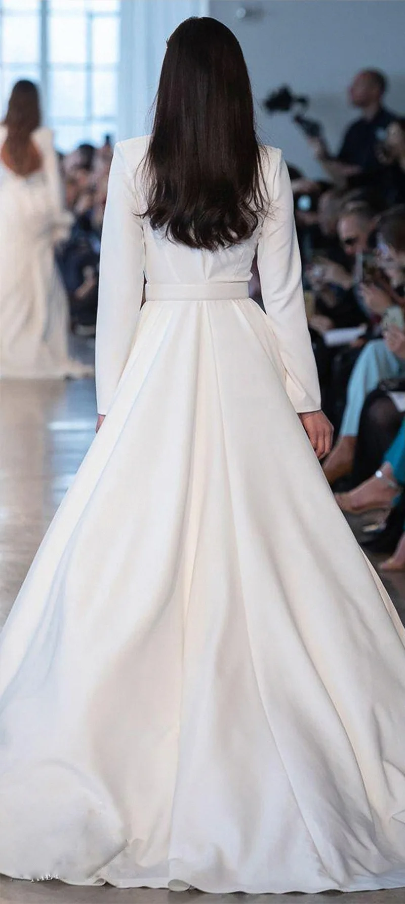 2023 New fashion sexy V-neck Long sleeve evening gown elegant dress women's white pants jumpsuit