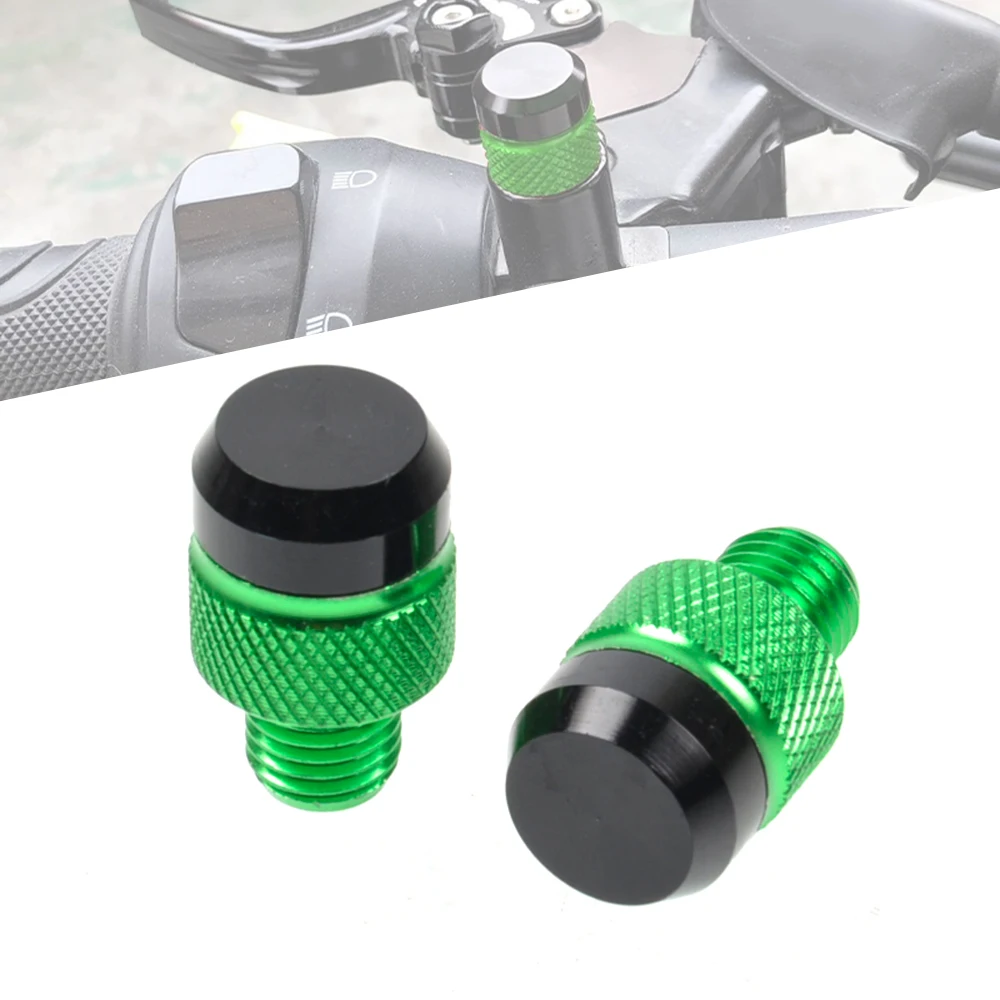 Motorcycle Mirror Motorcycle Mirrors Motorcycle Mirror Plugs For Kawasaki Z900 Z750 Z650 Z800 Z1000 Z400 Z1000SX Z900RS Z250 Z300 Motorcycle Mirrors Hole Plug Screws Caps Mirror Hole Cover
