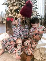 Family Christmas Matching Pajamas Set New Year's Clothes Parent-child 2 Pieces Suit Homewear Baby Romper Soft Cute Pjs Xmas Look 4