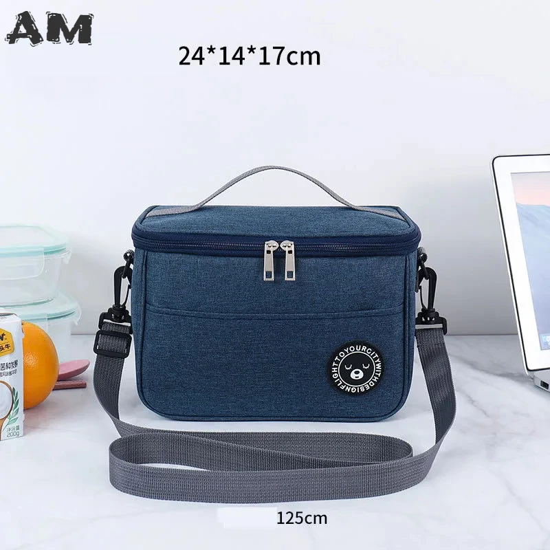 Lunch Bag Bento Bag Cooler Bag Size Small Food Thermal Lunch Box Bag Durable Waterproof Office Cooler Lunchbox Organizer School Kids Insulated Case with Strap