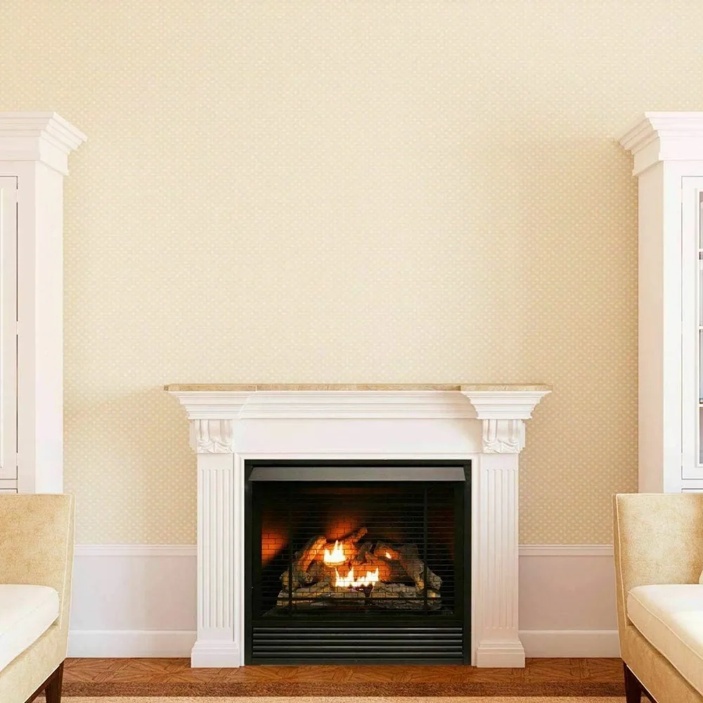 Dual Fuel Ventless Gas Fireplace Insert, Remote Control, 9 Fire Logs, Use with Natural Gas or Liquid Propane 5