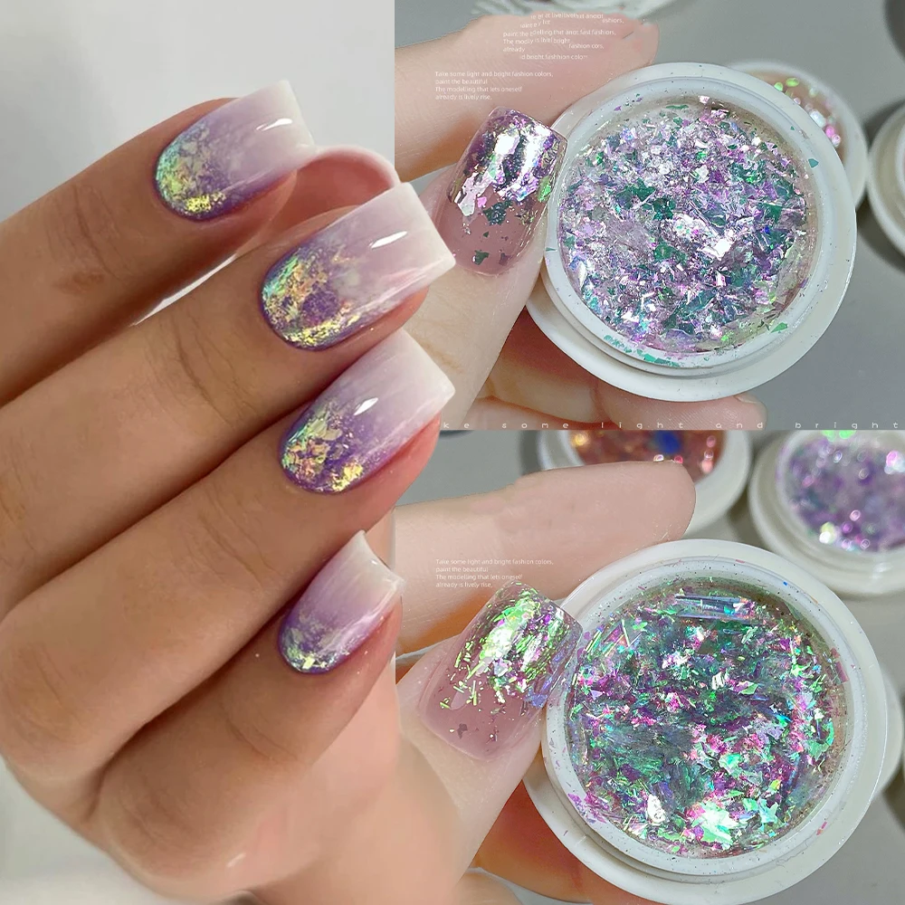 Aurora Purple Nail Glitter and Chrome Powder