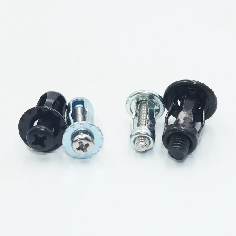 40p Jack Metal Nut Phillips Screw Kit Panel License Fix Clamp Lock Metal Petal Carbon Steel Expansion Car license Rivet Nut Bolt