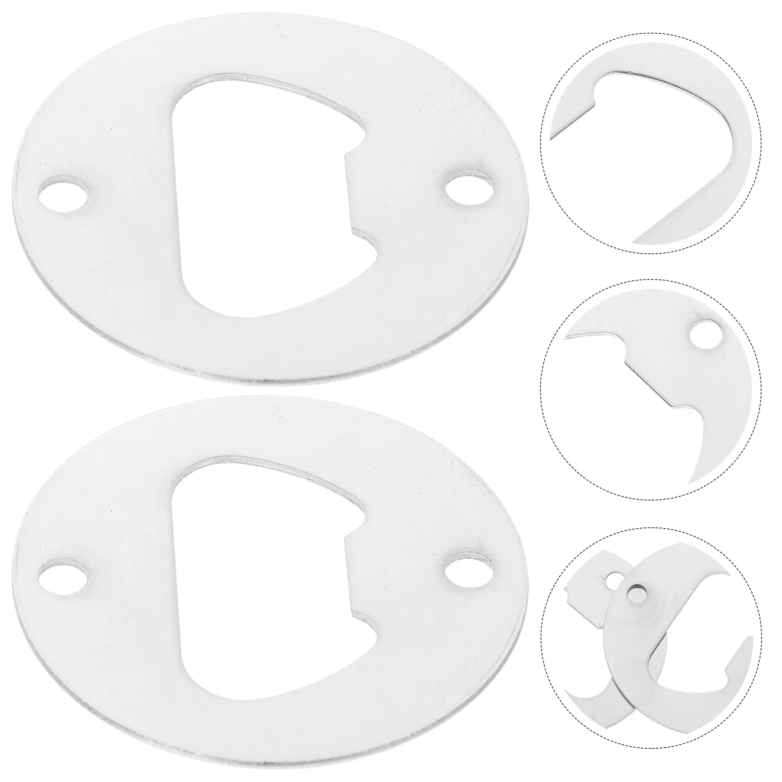 

Round Metal Strong Polished Bottle Opener Insert Parts Beer Bottle Opener Silver