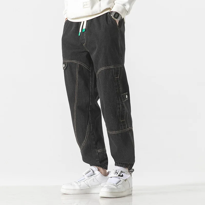 Mens Jeans Pants Slim Fit Joggers Streetwear Harem Jeans Cargo Pants Ankle-Length Denim Trousers size 5XL 6XL 7XL 8XL 5