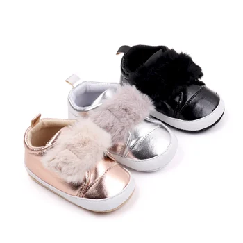 Scarpe da bambino Belle Blingbling PU Morbido Peluche Primavera e Autunno Stile Prewalking Neonato Bambino Sneaker 2024 Moda BWJ3149 1