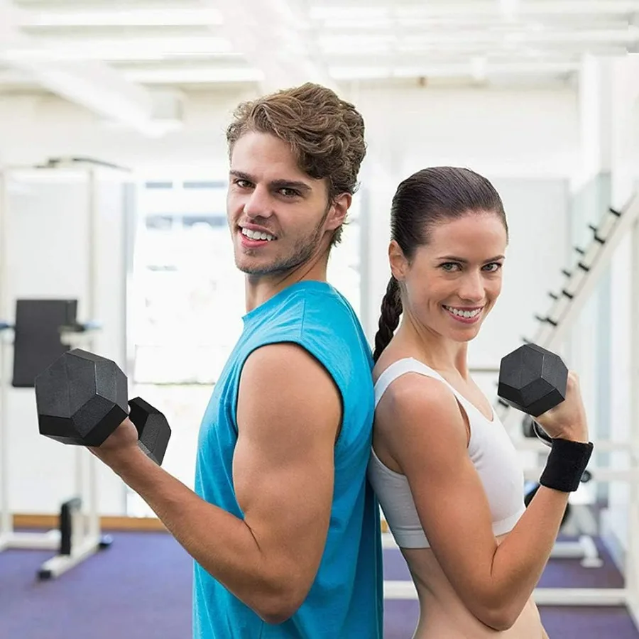 Dumbbells Set of 2 Exercise Fitness Dumbbell for Home Gym Free Weights Hand Hex Dumb Bells