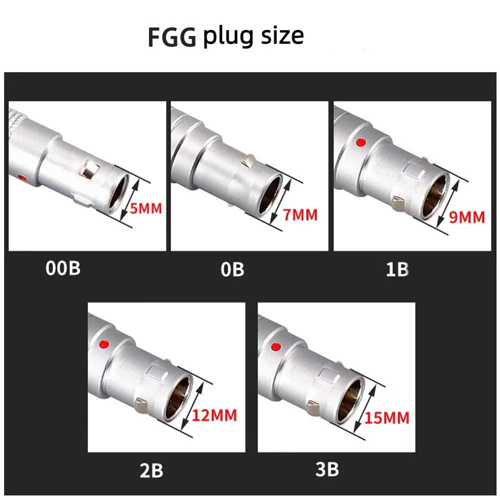 LEMO 커넥터 호환, 12mm 홀 푸시 풀 서클 셀프 래칭 방수 항공 커넥터, 01B FGG 플러그 EGG 소켓