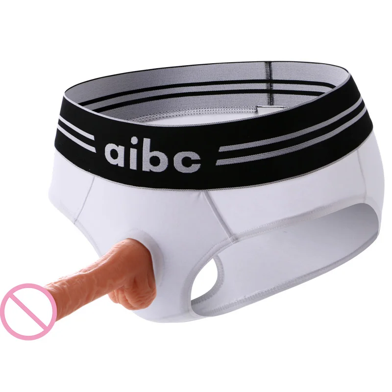 CLEVER-MENMODE Men's Sexy Dick Ring Briefs Penis Hole Underwear Hollow Silicone Ring Low Rise Open Crotch Bag O Panties mens underwear