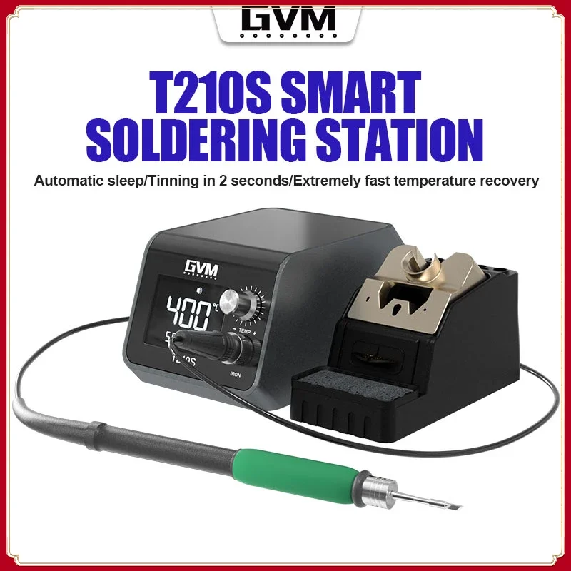 

GVM T210S Smart Soldering Station Automatic Sleep,Tinning in 2 Seconds,LCD display For Mobile Phone and Electronic Repair