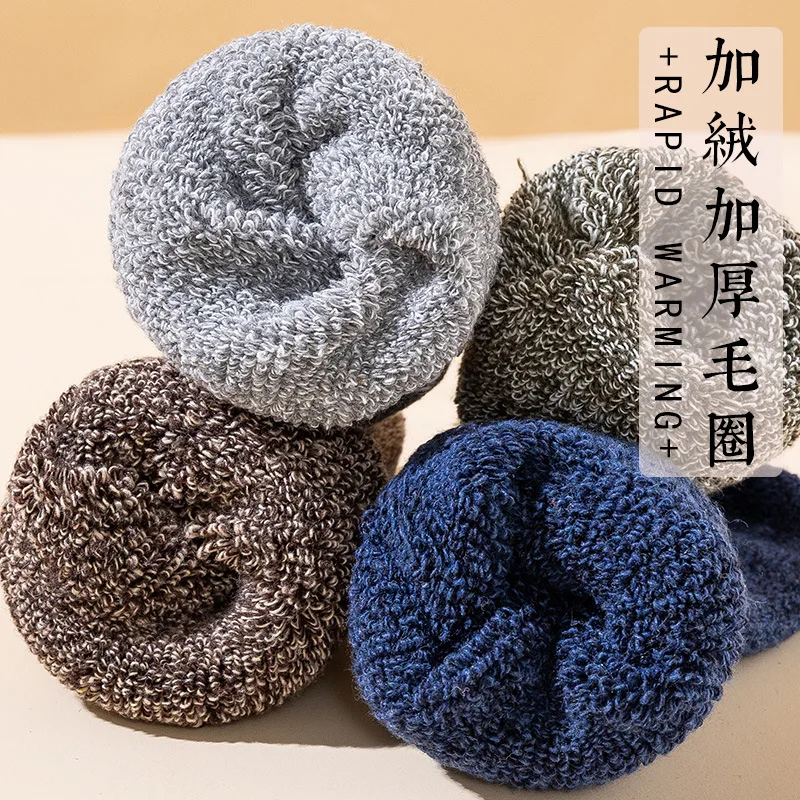 Men's Extra Thick Thermal Socks 5 Pairs, Deodorant Wool Socks, Sports Hiking Socks, Breathable Crew Socks