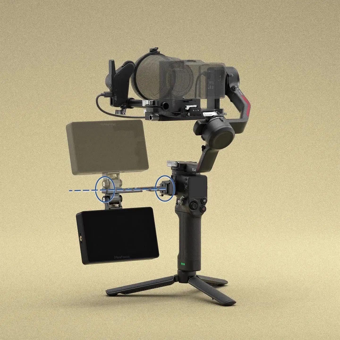 Ronin モニター取り付け拡張ブラケット DJI RS2 RS3 RS4 RSC2 RS