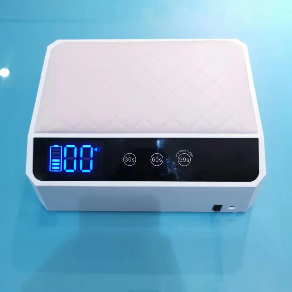 젤 드라이어 핸들 베개, 충전식 무선 두 손 네일 매니큐어 사용 램프, 2 in 1 96 W
