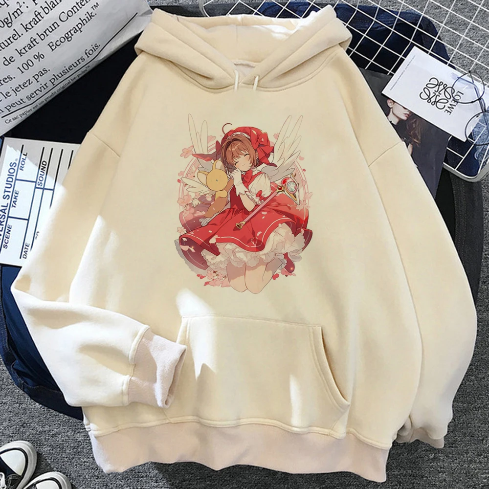 

Худи Cardcaptor Sakura, женские худи в Корейском стиле, японские зимние худи, Женский Топ с длинным рукавом, спортивный костюм