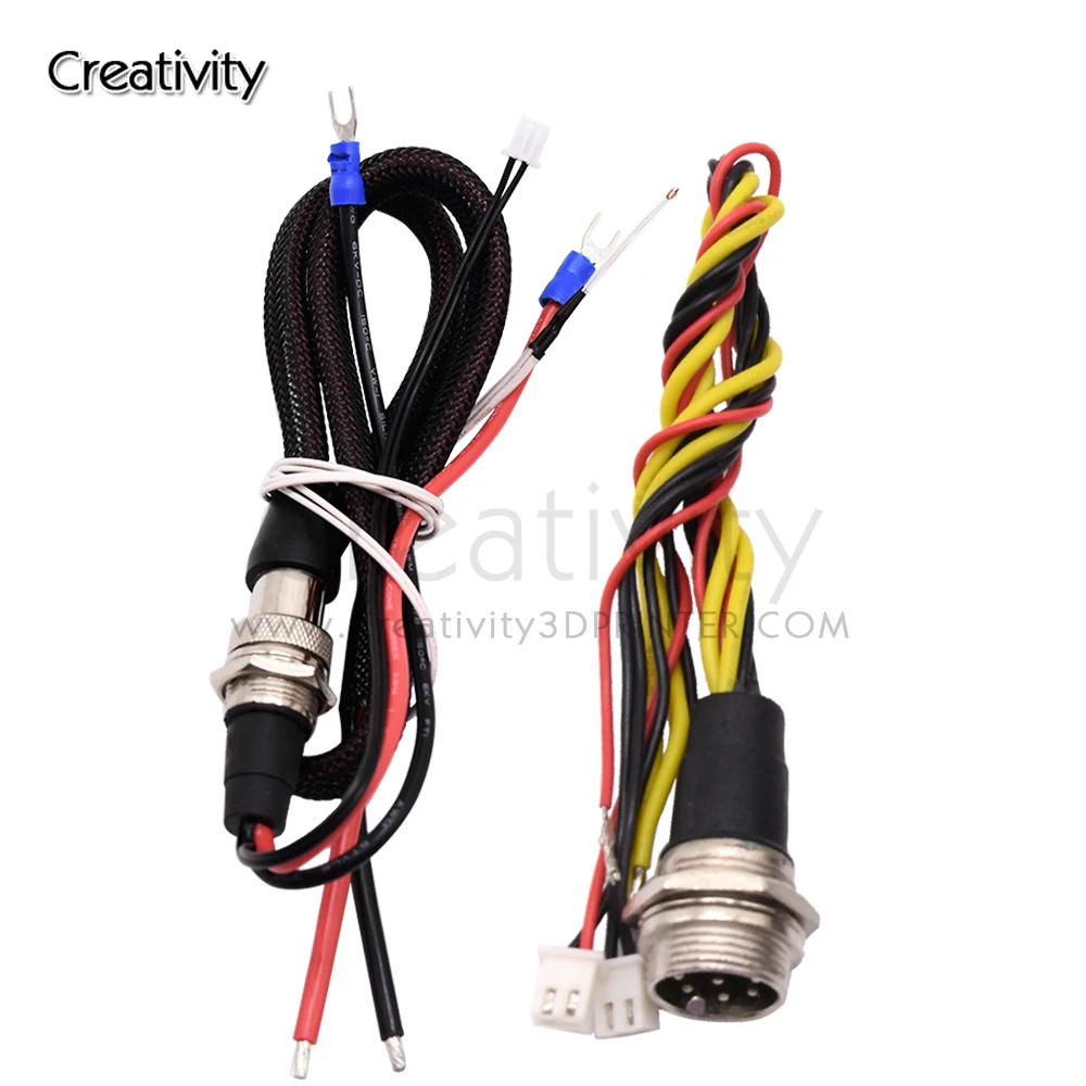 3D Printer Parts CR10S Upgraded Heated Bed Wire 2 Pin 2 /3 terminals For CR10 Attach Aviation Joint Connector Hot Bed Cable