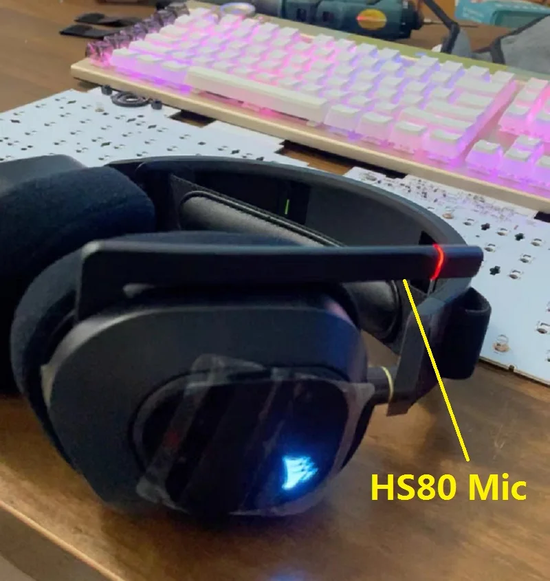 CORSAIR HS80 RGB/HS80 MAX 게임용 헤드셋 마이크, 헤드셋 수리 예비 부품 용 기존 교체 헤드폰 마이크