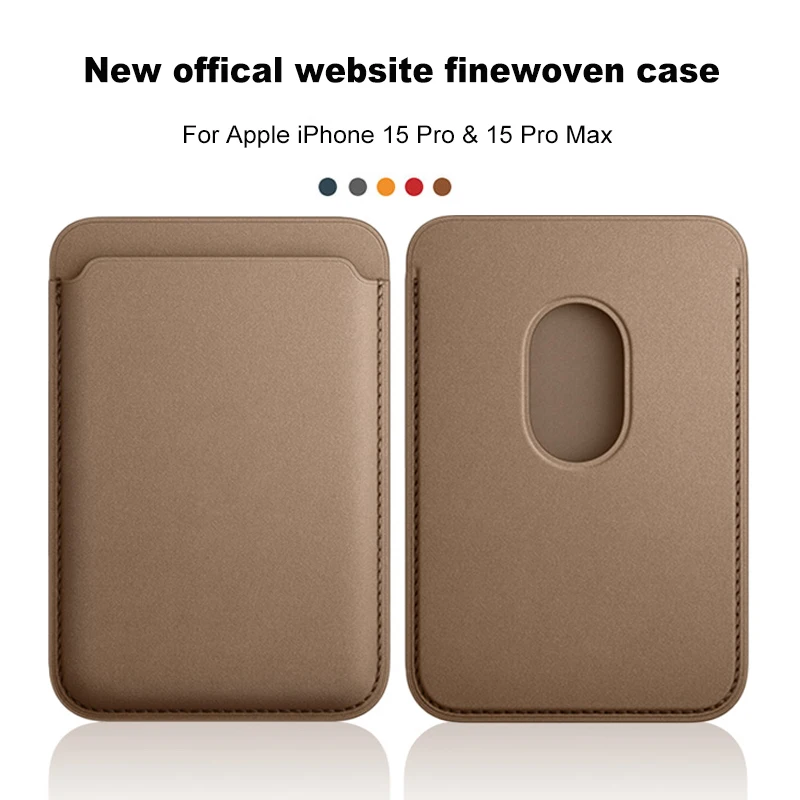 Custodia A Portafoglio Ufficiale In Tessuto Finewoven Per Iphone 15 Pro Max Plus Per Iphone 14 13 12 Pro Forte Magnetico Senza Animazione Magsafe Cove