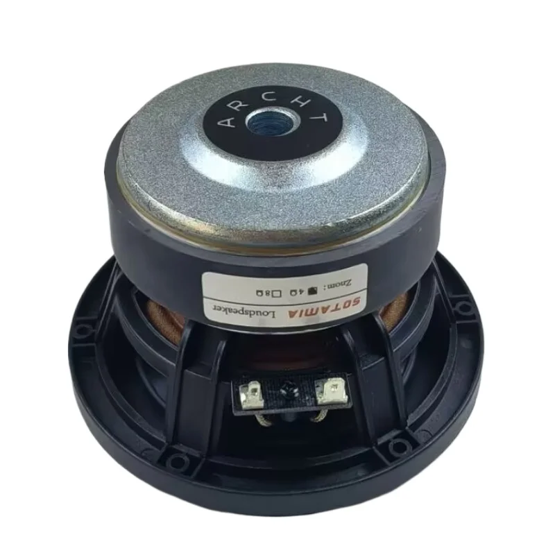 SOTAMIA 1Pcs 4.5 Inch Midrange Bass Power Speaker 4 Ohm 35W Aluminum ABS Audio Woofer Sound Speaker Home Hifi Music Loudspeaker