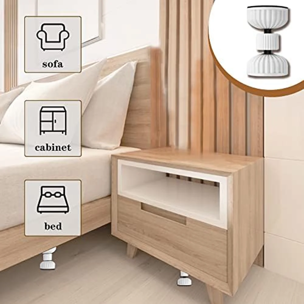 2 Pieces Headboard Stopper for Bed, Adjustable Bed Frame, Anti-Shake Tool for Bed, Antishake Telescopic Support Stabiliser