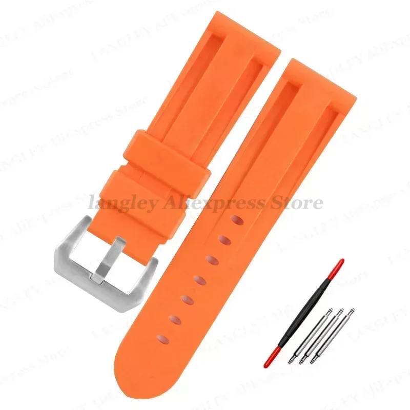 Versatile Silicone Rubber Watch Band - Sporty Replacement Wristband