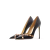 Patent Leather 2025 Star Style Luxury Rivets Women Shoes High Heels Sexy Pointed Toe Pumps Wedding Shoes Evening Dress Shoes 34 3