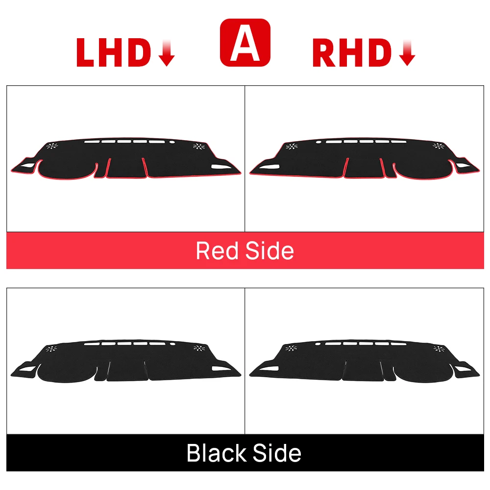 Deluxe Hybrid Car Dashboard Sun Shade Mat - Non-Slip Pad Cover Carpet Accessories