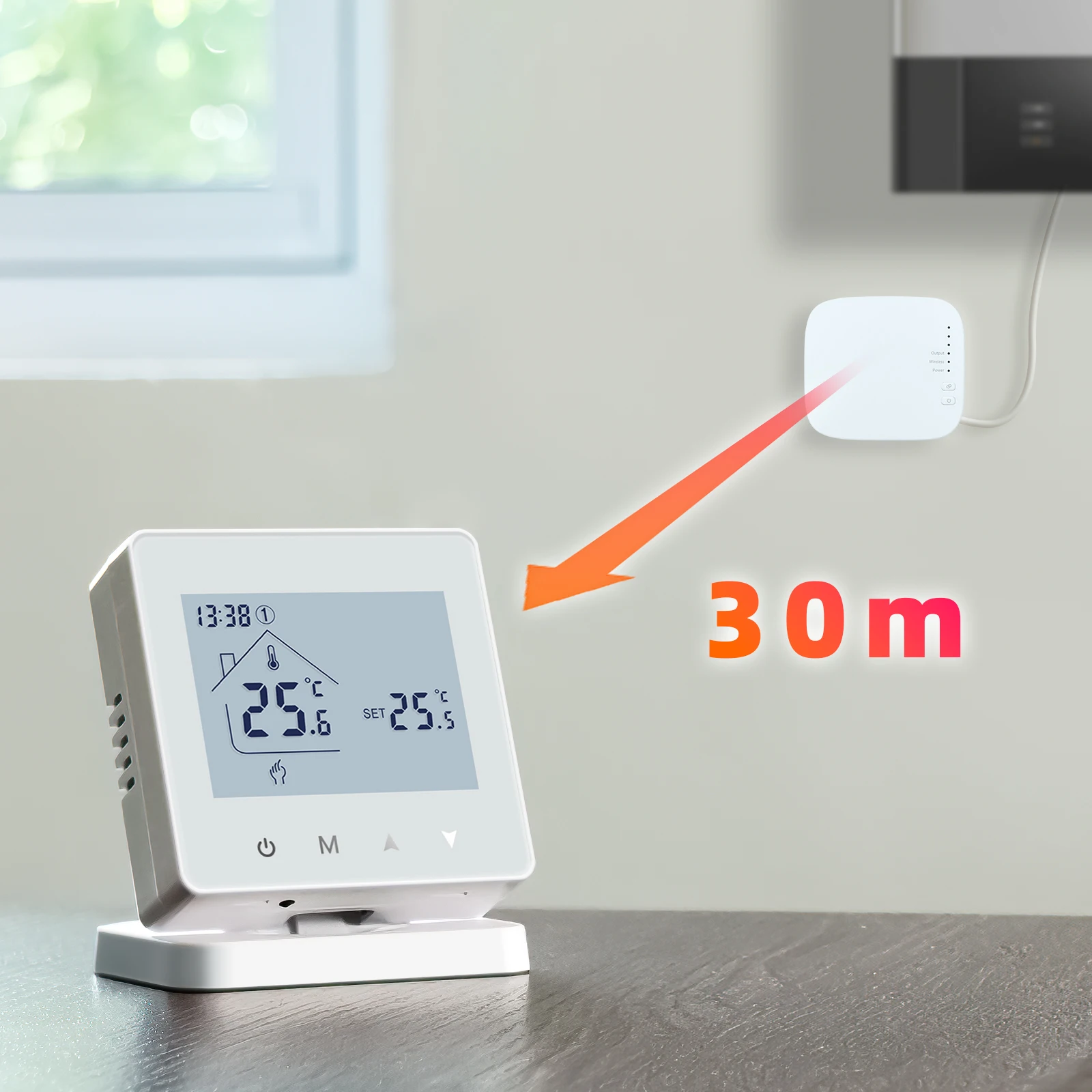RF WiFi Wireless Thermostat สําหรับหม้อต้มแก๊สน้ําเครื่องทําความร้อน Tuya สมาร์ท Programmable Temperature Controller Alice Alexa 1