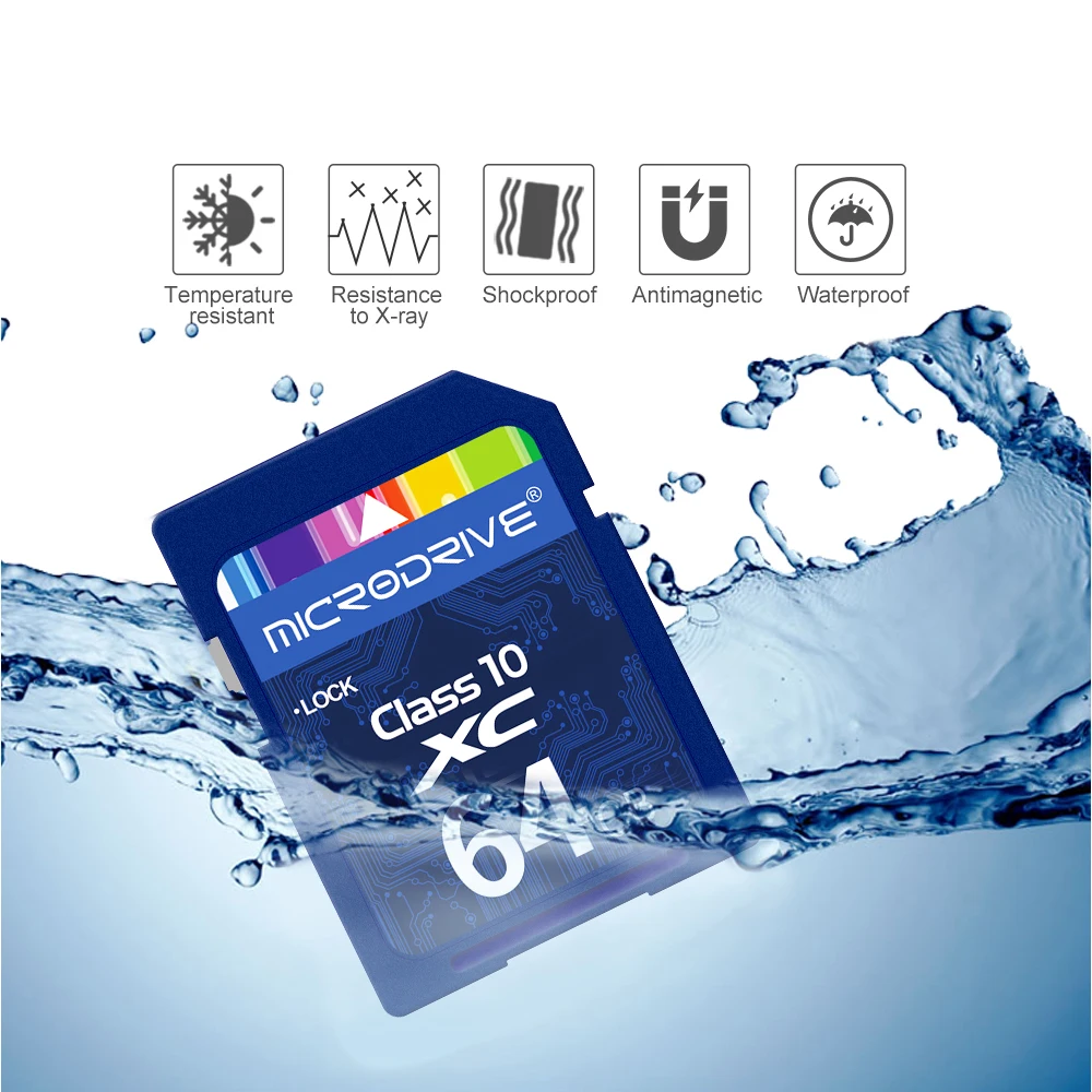 SD Card 64GB 128GB SDHC/XC 16GB 32GB Normal Full Size Flash SD Memory Card High Speed for Camera