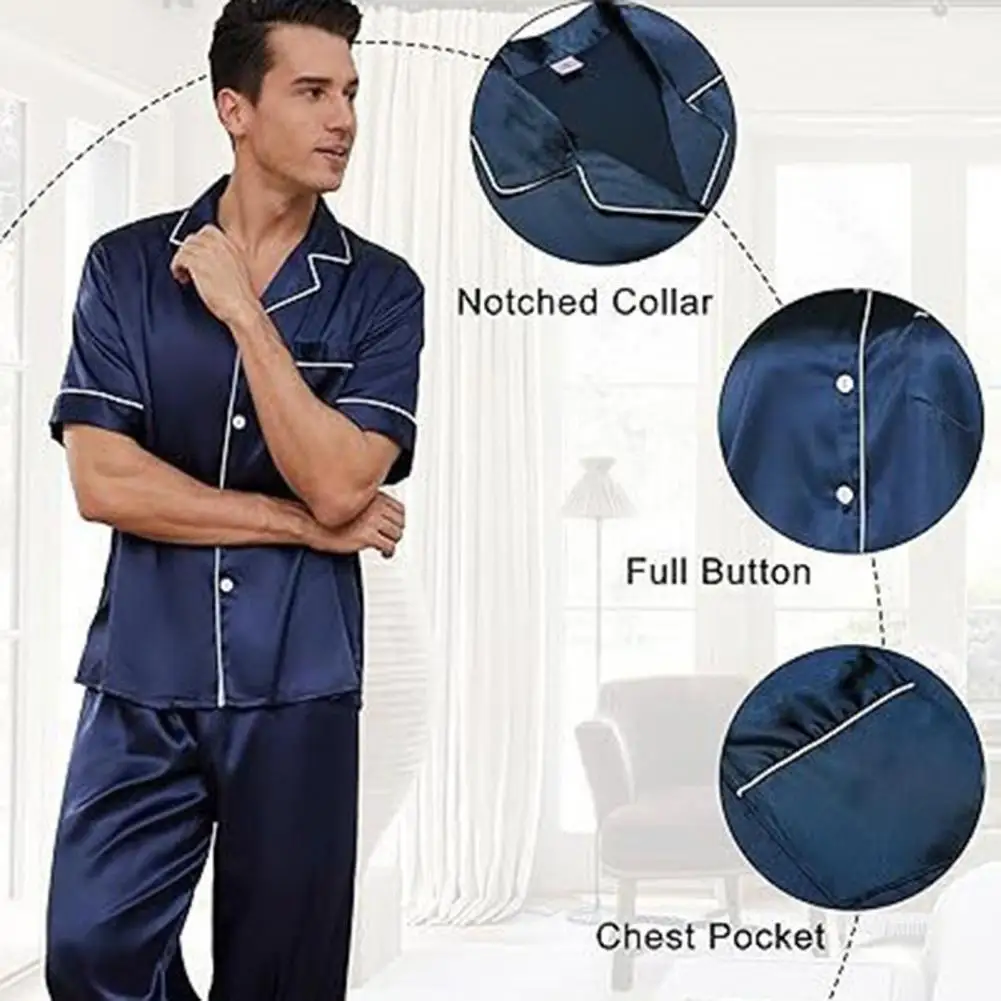 Pajamas Set Silk Pajamas Man Pajamas Set 2Pcs/Set