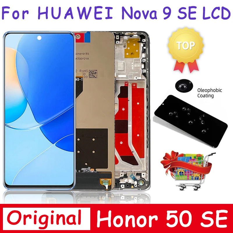 

6.78'' Original For Huawei nova 9 SE 9SE 5G JLN-LX1 LCD Display Screen Touch Panel Digitizer For Honor50 SE 50SE JLH-AN00 LCD