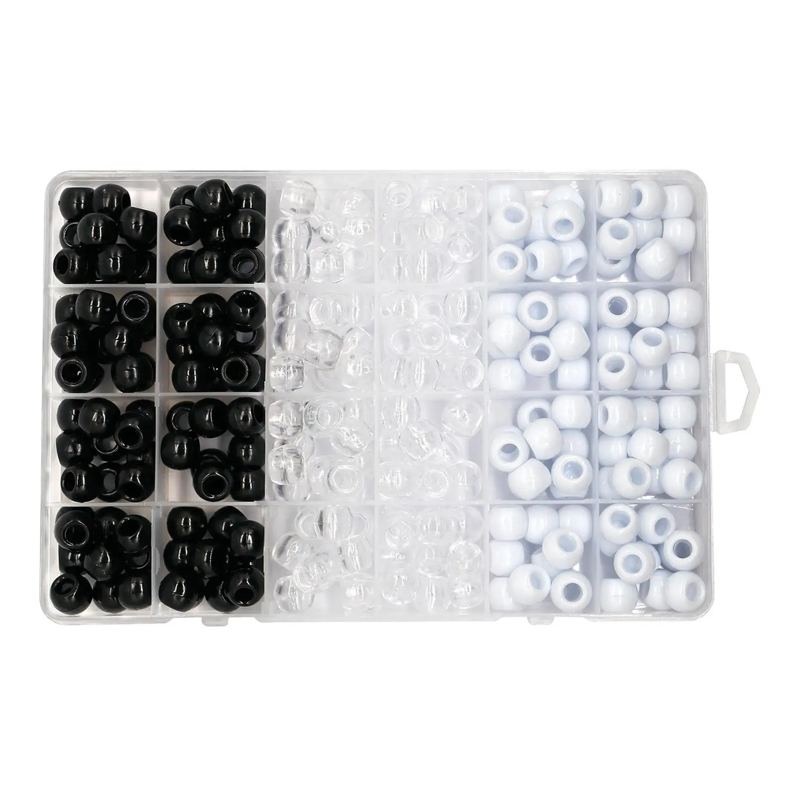  Beads, 240Pcs/Box Hair Beads 5mm Large Hole Braiding Beads