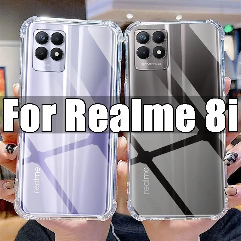 Clear Phone Case for Realme 8i TPU Transparent Case Realme 8 I