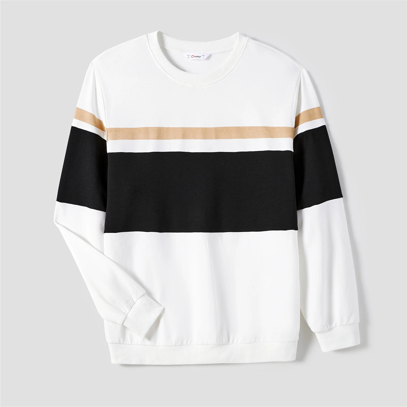 PatPat Family Matching Outfits Black-Almond Mesh Skirt Sets Classic Round Neck Long Sleeve Tops Sets