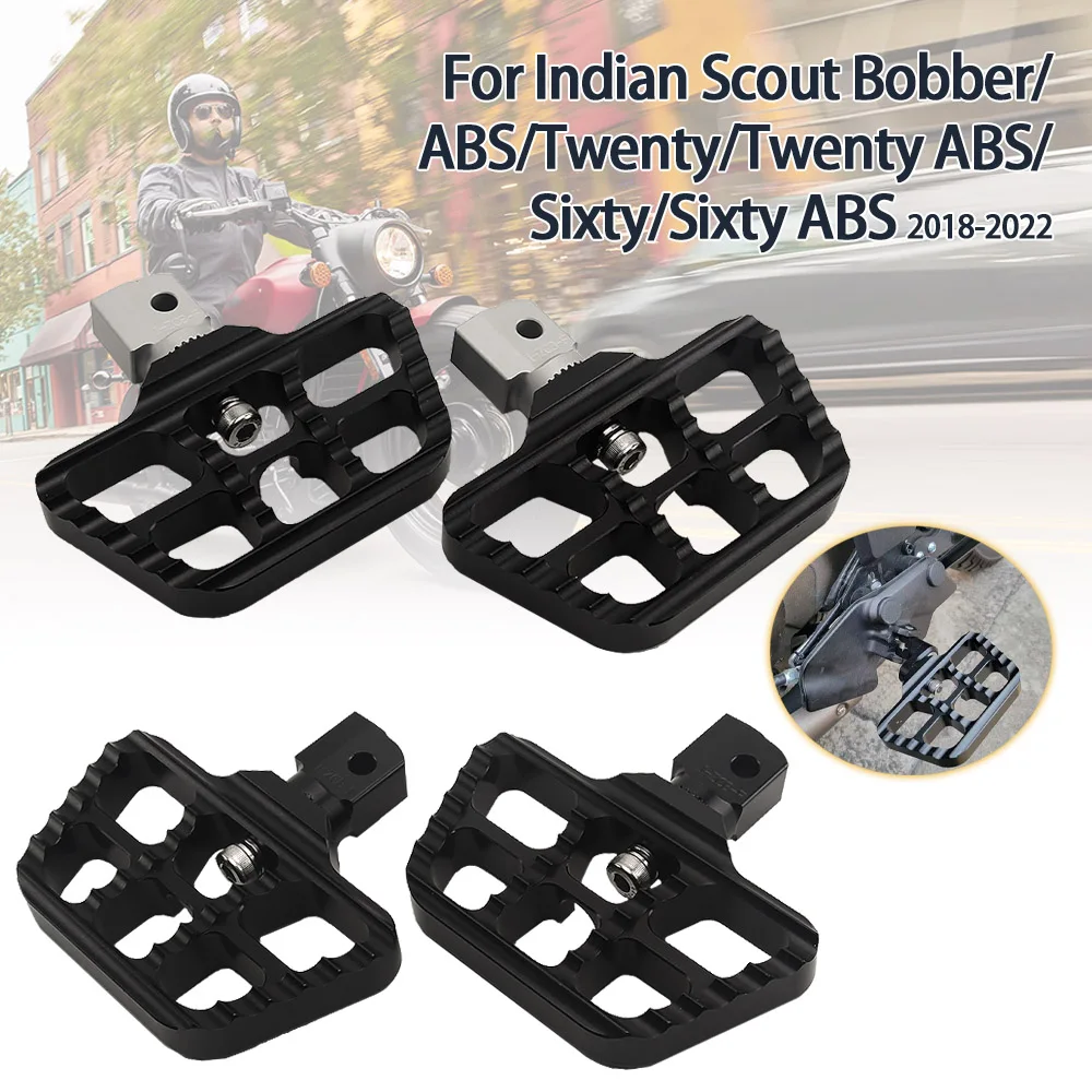 

Motorcycle Front Footrest Adjustable Wide Floorboards Rotatable Rider Footboard Foot Rest Pedal For Scout Bobber Sixty Twenty