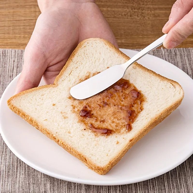 Stainless Steel Long Handle Butter Knife Cheese Bread Jam Cutter Spreaders Spoons Western Food Tableware Kitchen Gadgets 10/1pcs