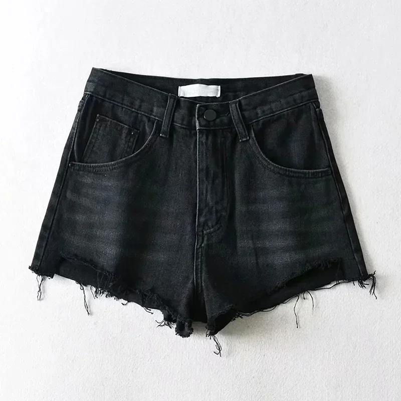 2024 Spring Summer Hot Short Jeans Women Fashion Sexy High Waist Wash Plus Size Tassel Feminino Denim Shorts Women's Streetwear