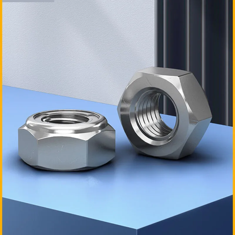 Tuercas De Bloqueo Hexagonales De Nylon Y Acero Inoxidable 304 - Varias Medidas M2 A M10