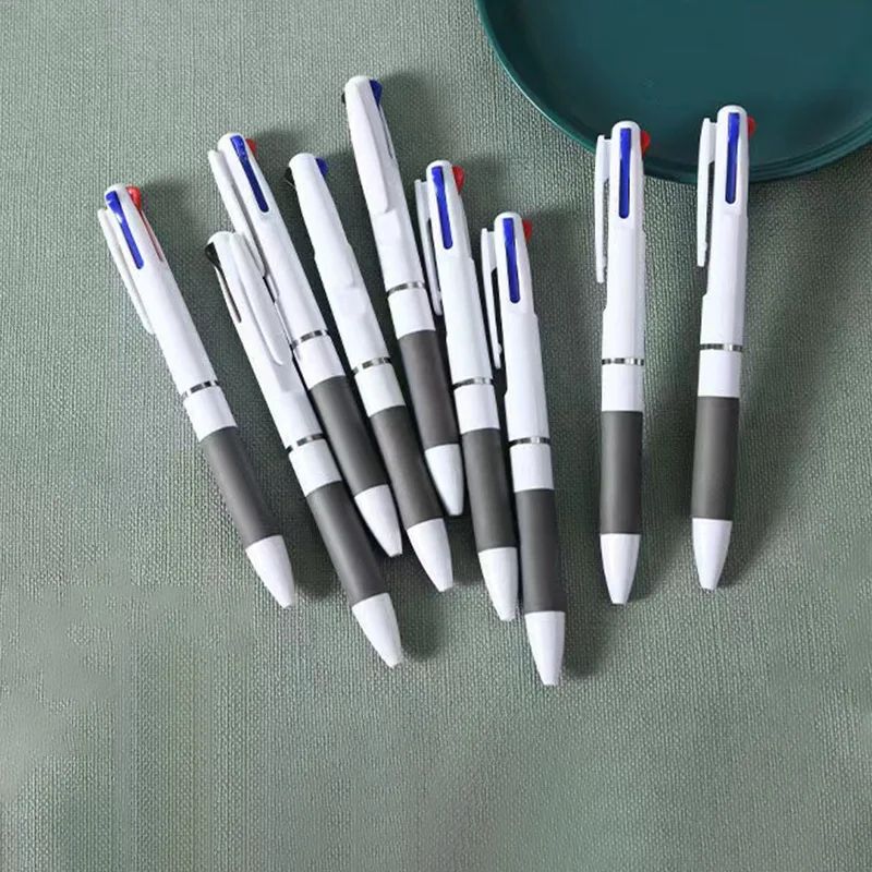 

160Pcs 3 Colors In 1 Press Ballpoint Pen Red Black Blue 0.7mm Classic Ballpointpen Writing Pen Office School Writing Stationery