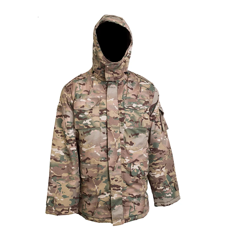 Camo Army Jackets Removable Lining Tactical Parkas Military Warm Hooded Jacket for Men Clothing Airsoft Waterproof Hunting Coats