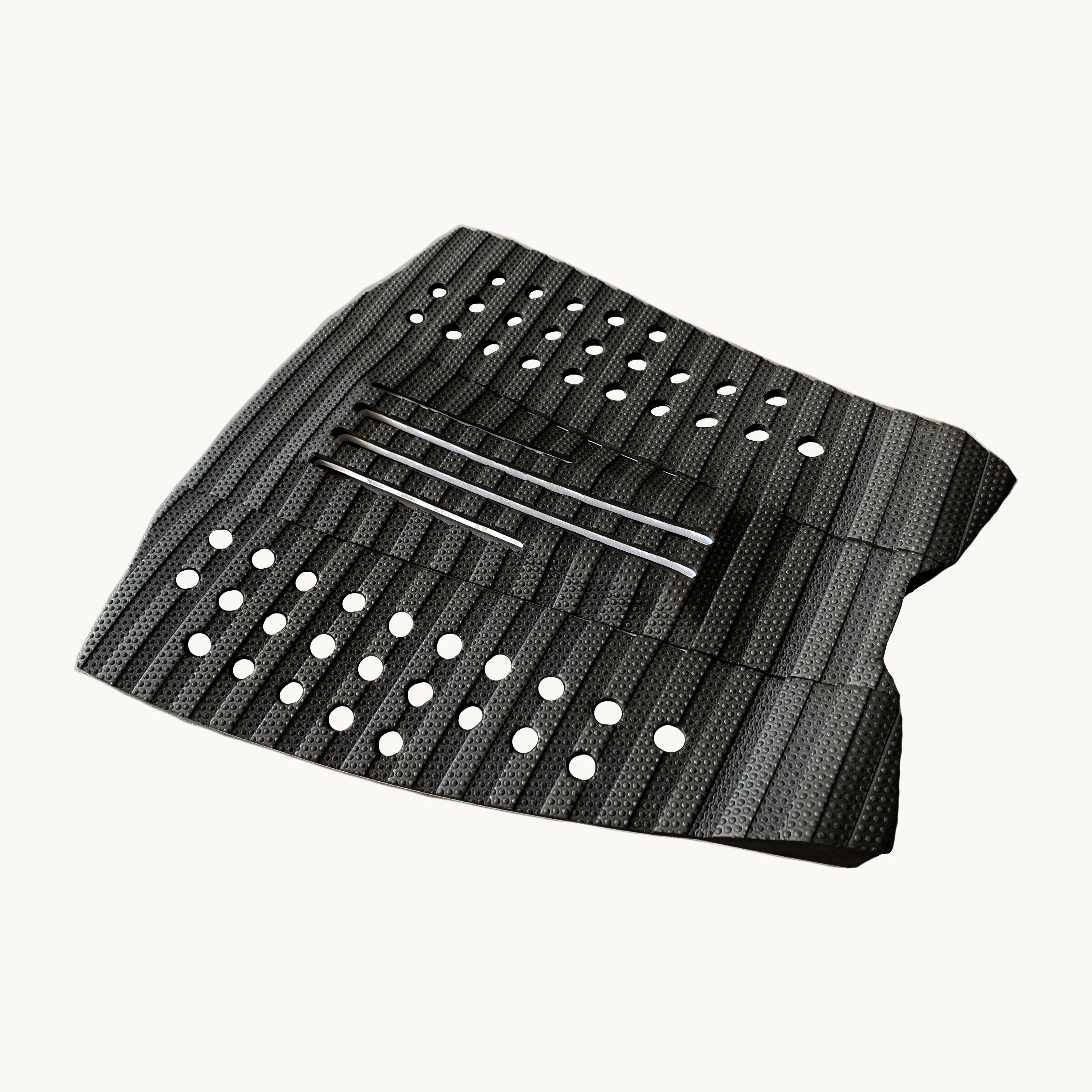 Black EVA Surfboard Deck Pads Skimboard Foot Tail Pad Stand Up Paddleboard Traction Pads 3-Pieces